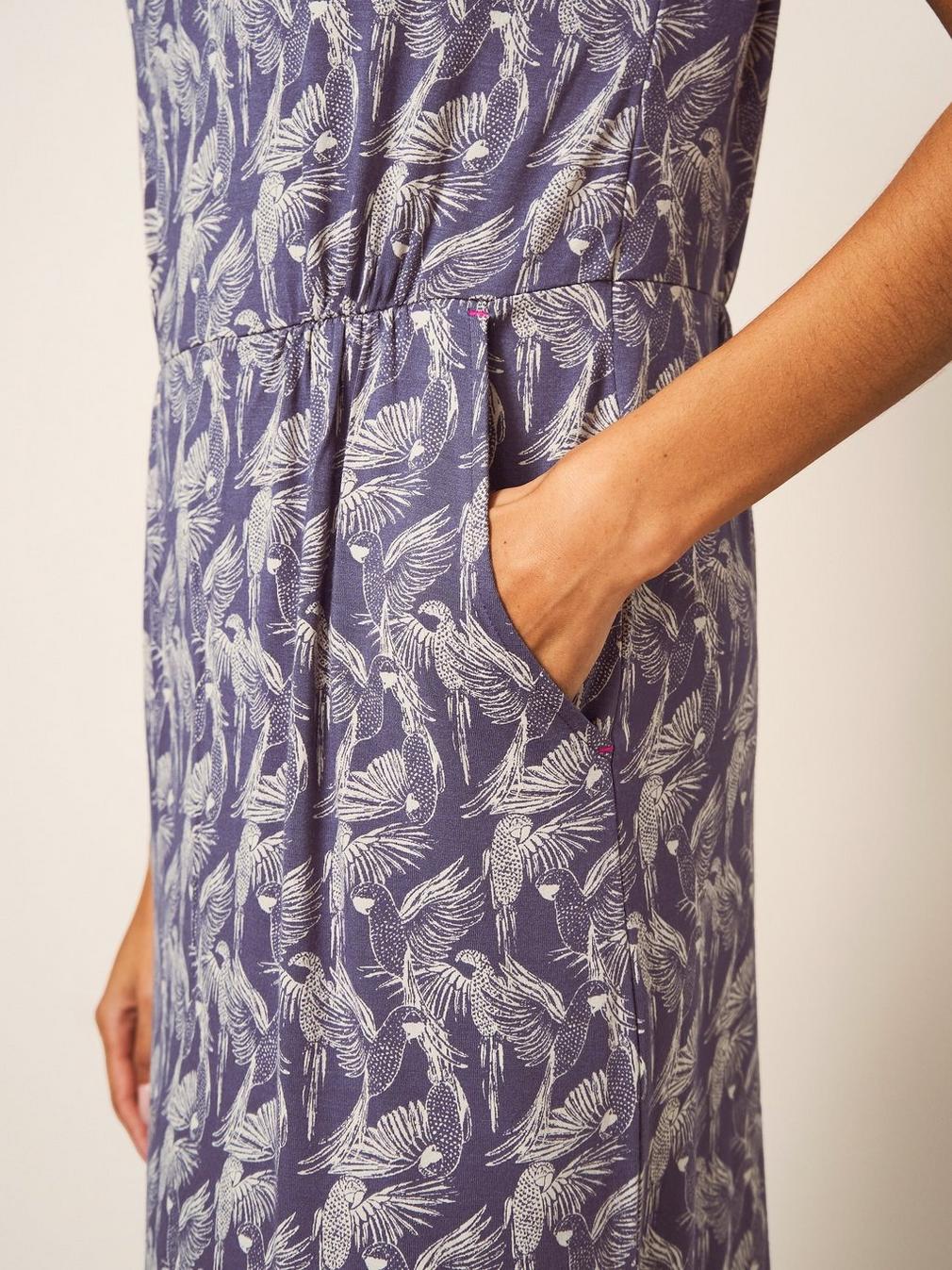 Tallie Jersey Dress in PURPLE MLT - MODEL DETAIL