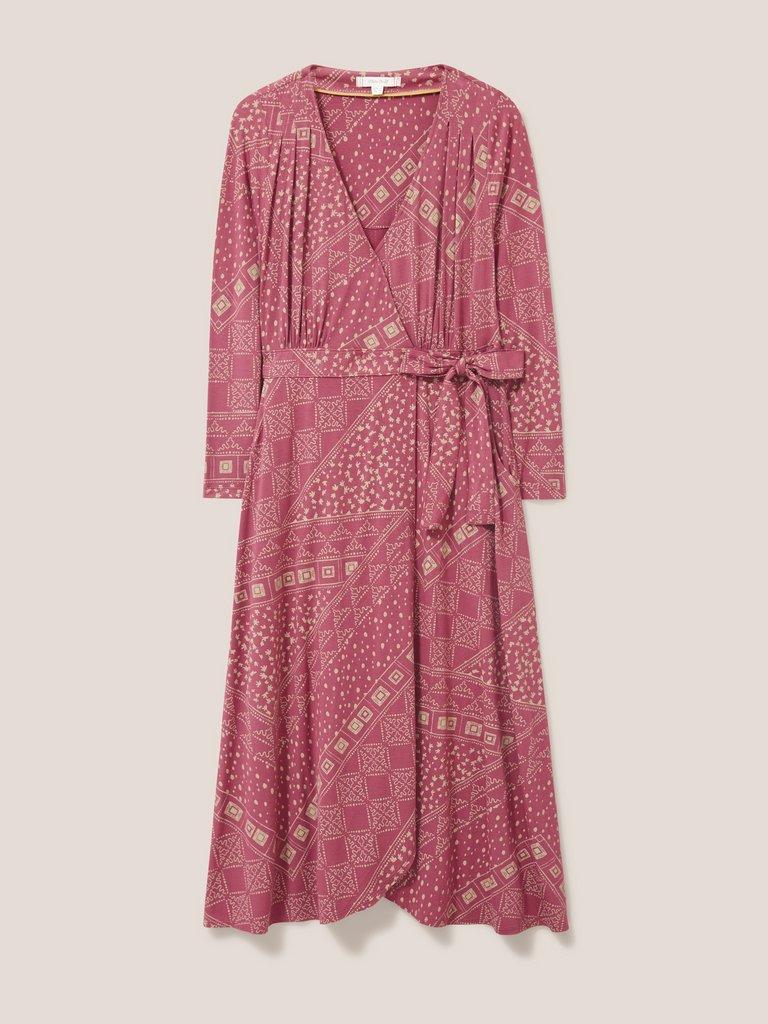 Rose Eco Vero Wrap Dress in PLUM MULTI | White Stuff