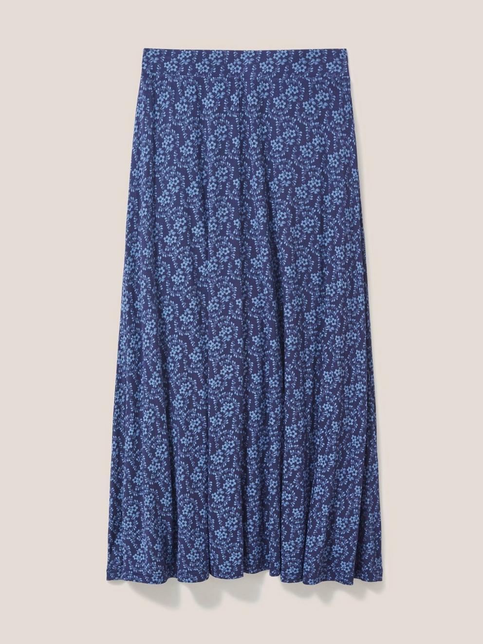 Jada Eco Vero Maxi Skirt in NAVY PR - FLAT BACK