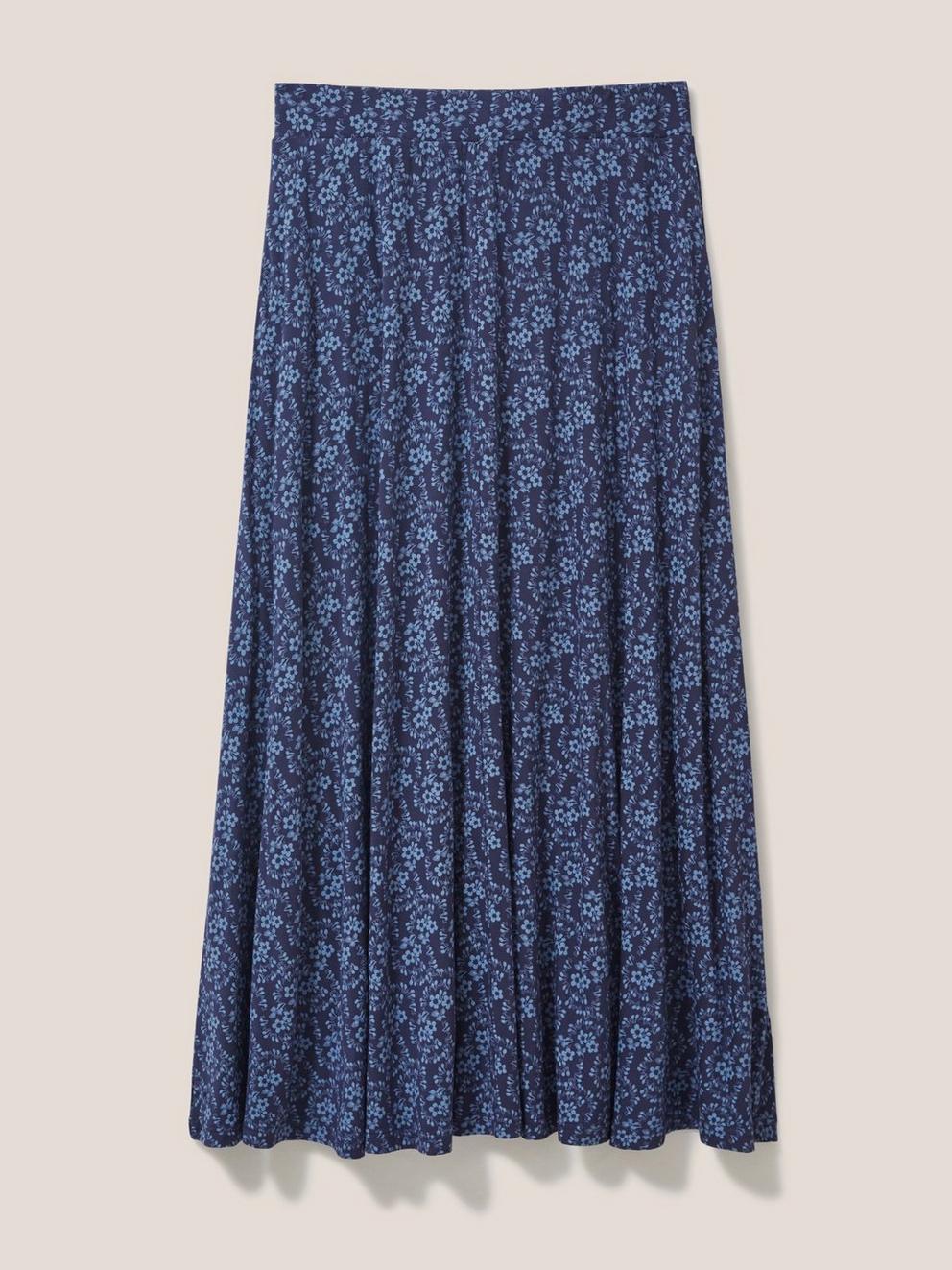 Jada Eco Vero Maxi Skirt in NAVY PR - FLAT FRONT
