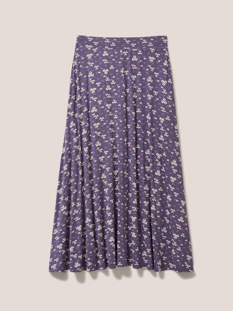Jada Eco Vero Maxi Skirt in PURPLE MLT - FLAT BACK
