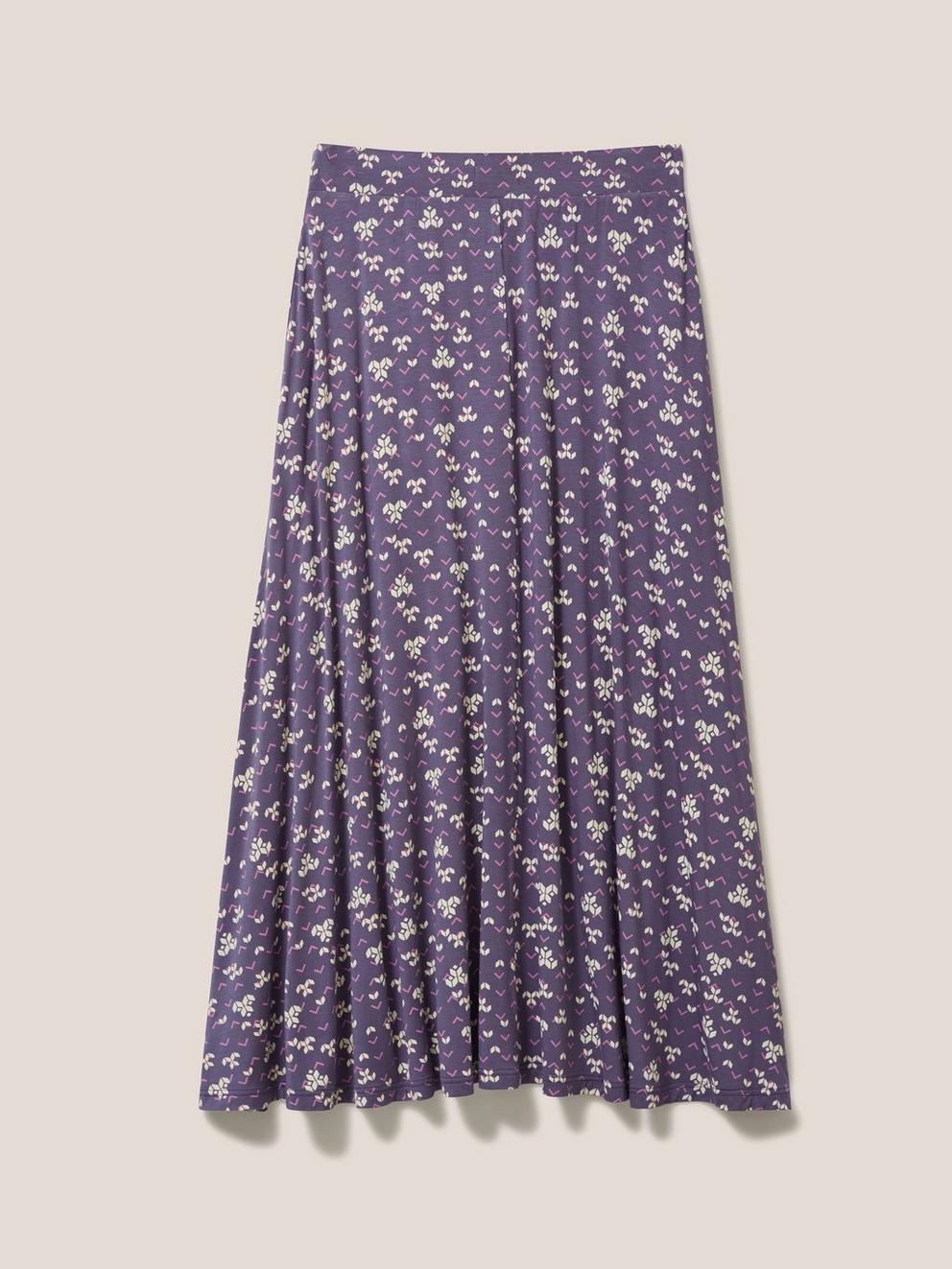 Jada Eco Vero Maxi Skirt in PURPLE MLT - FLAT BACK