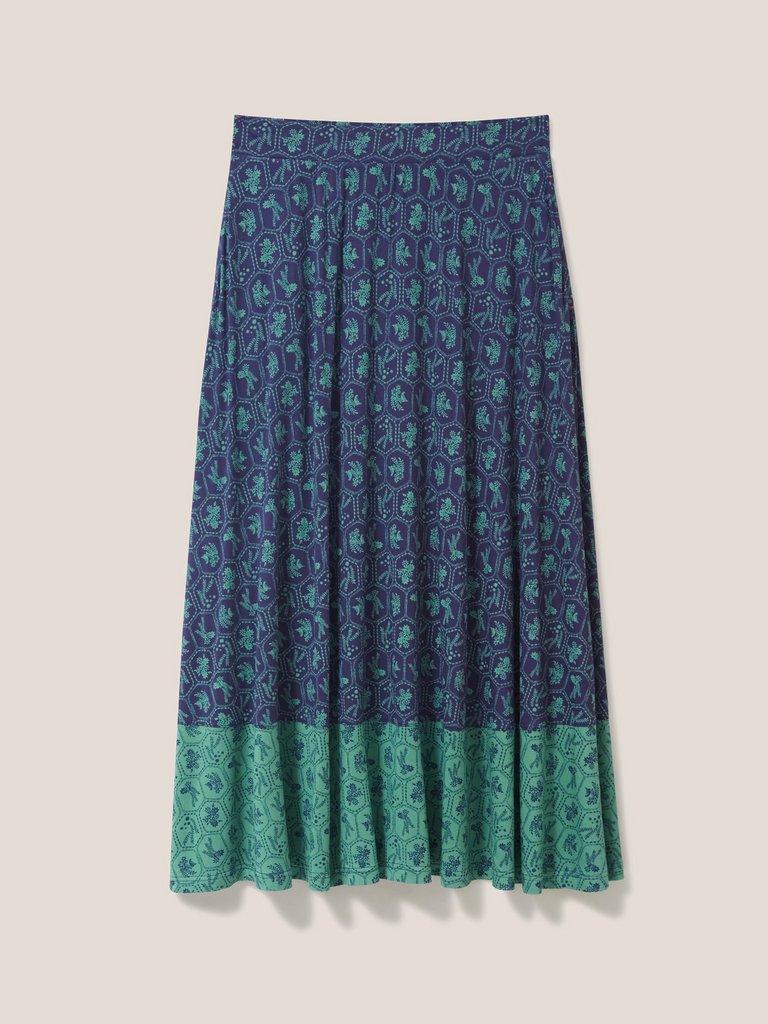 Jada Eco Vero Maxi Skirt in TEAL MULTI | White Stuff