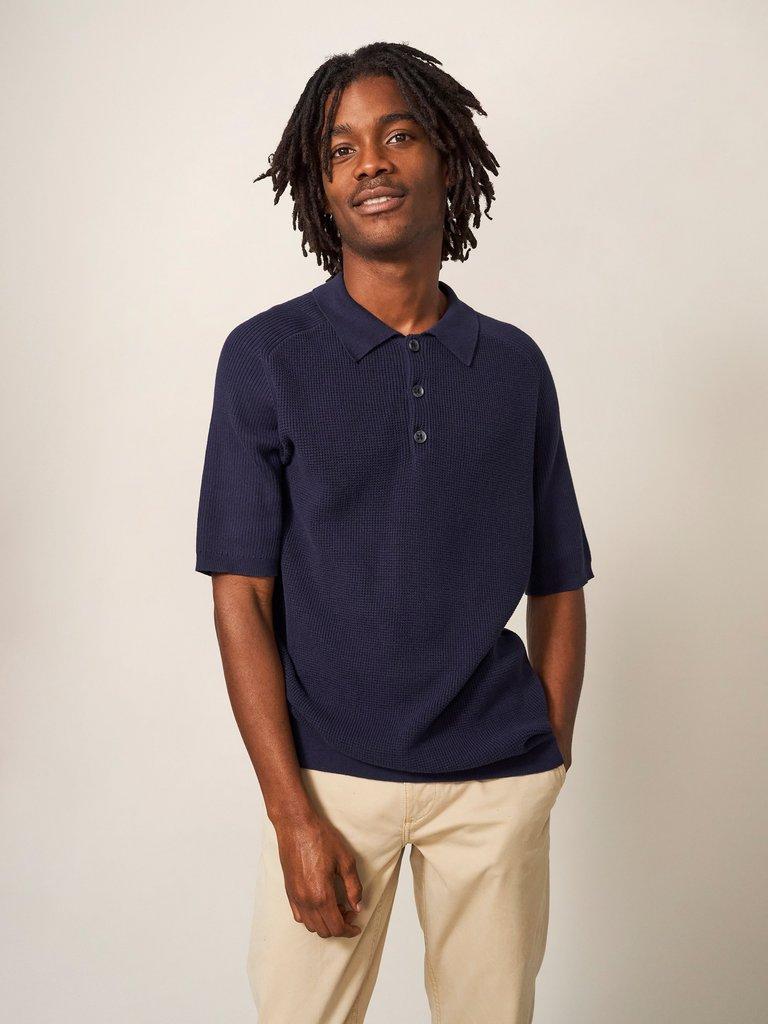 Barmouth Short Sleeve Polo in DARK NAVY - LIFESTYLE