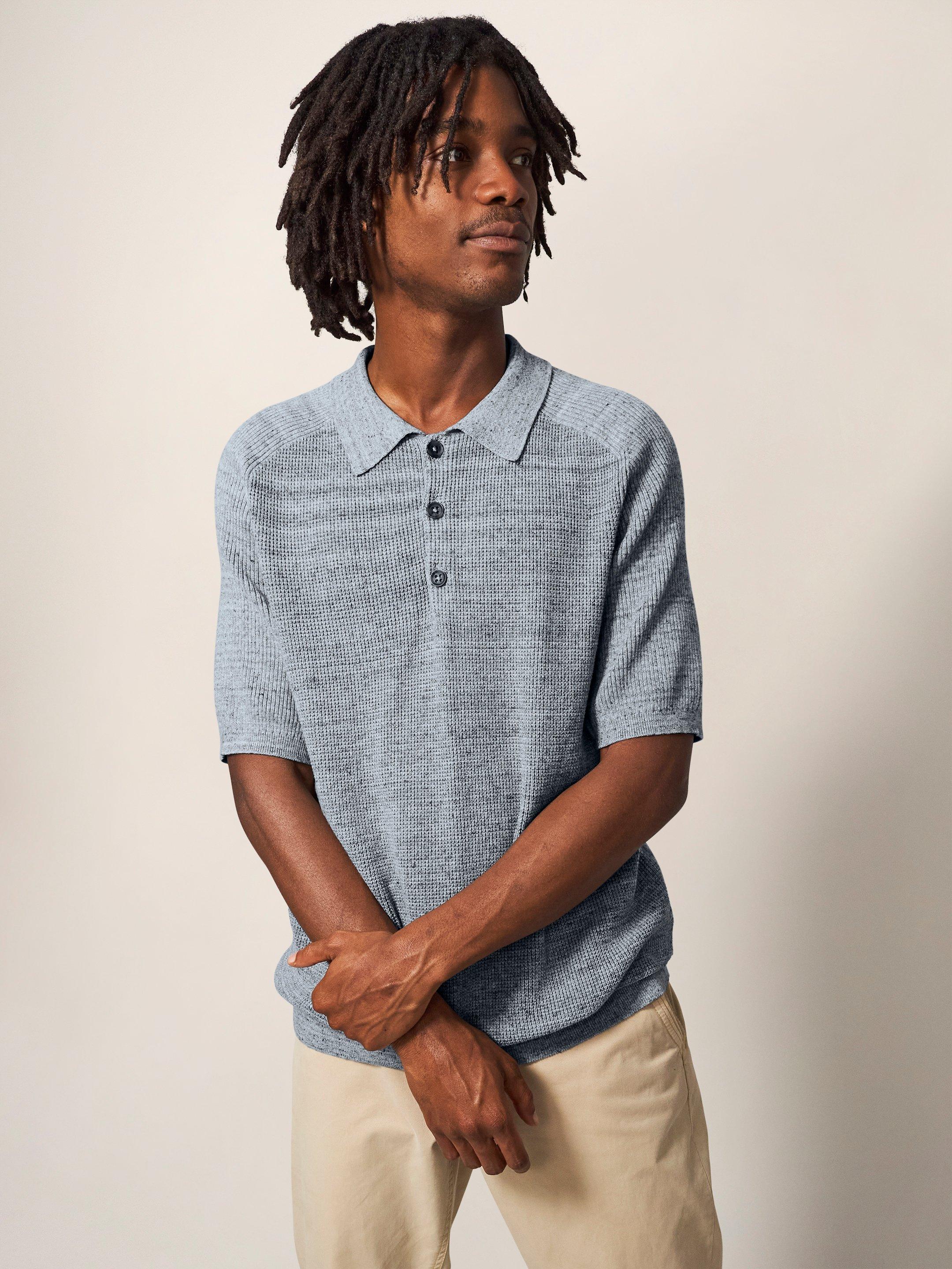 Grey marl polo outlet shirt