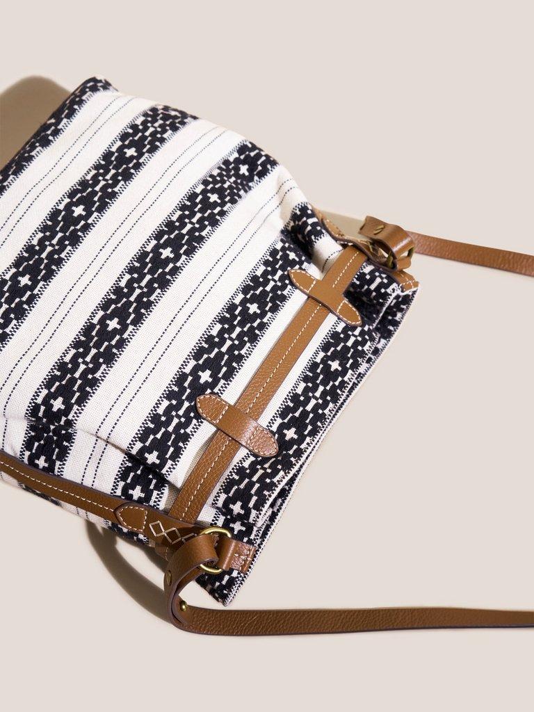 Bonnie Fabric Bucket Bag in TAN MULTI - FLAT FRONT