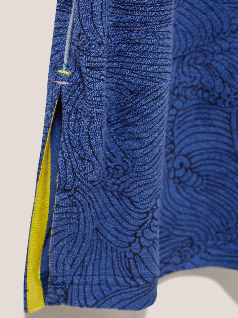 Karla Towelling Robe in NAVY PR - FLAT DETAIL