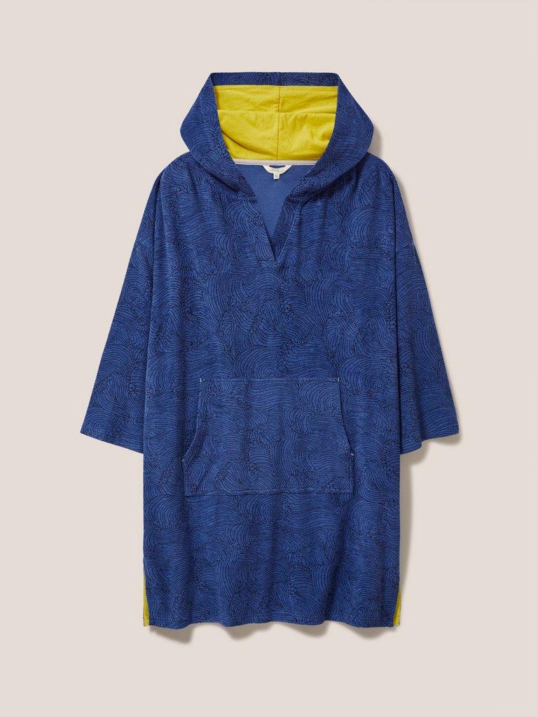 Karla Towelling Robe in NAVY PR - FLAT FRONT