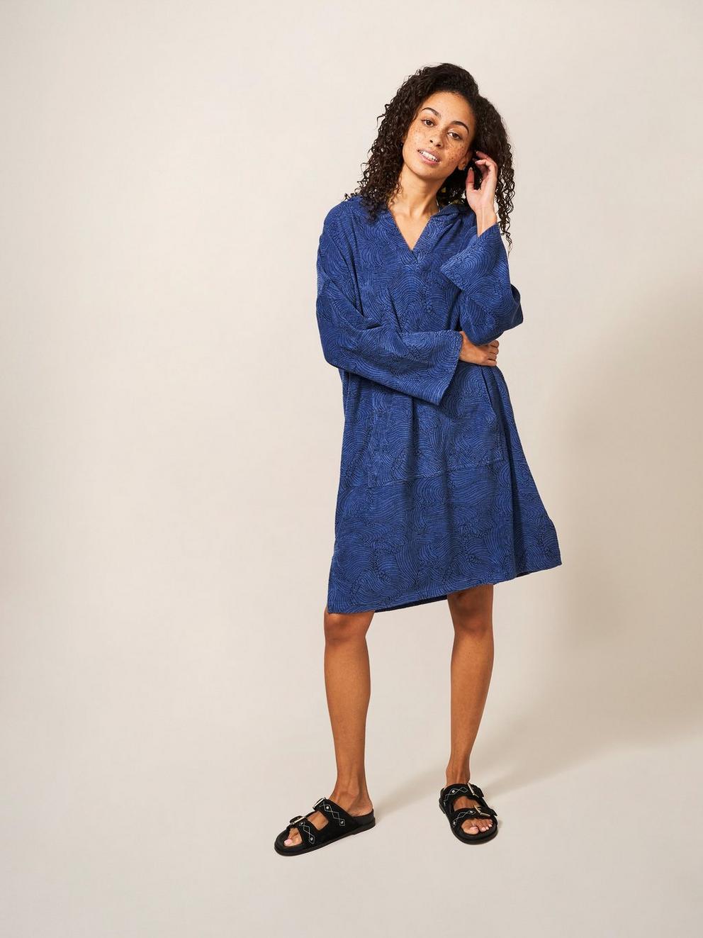 Karla Towelling Robe in NAVY PR - LIFESTYLE