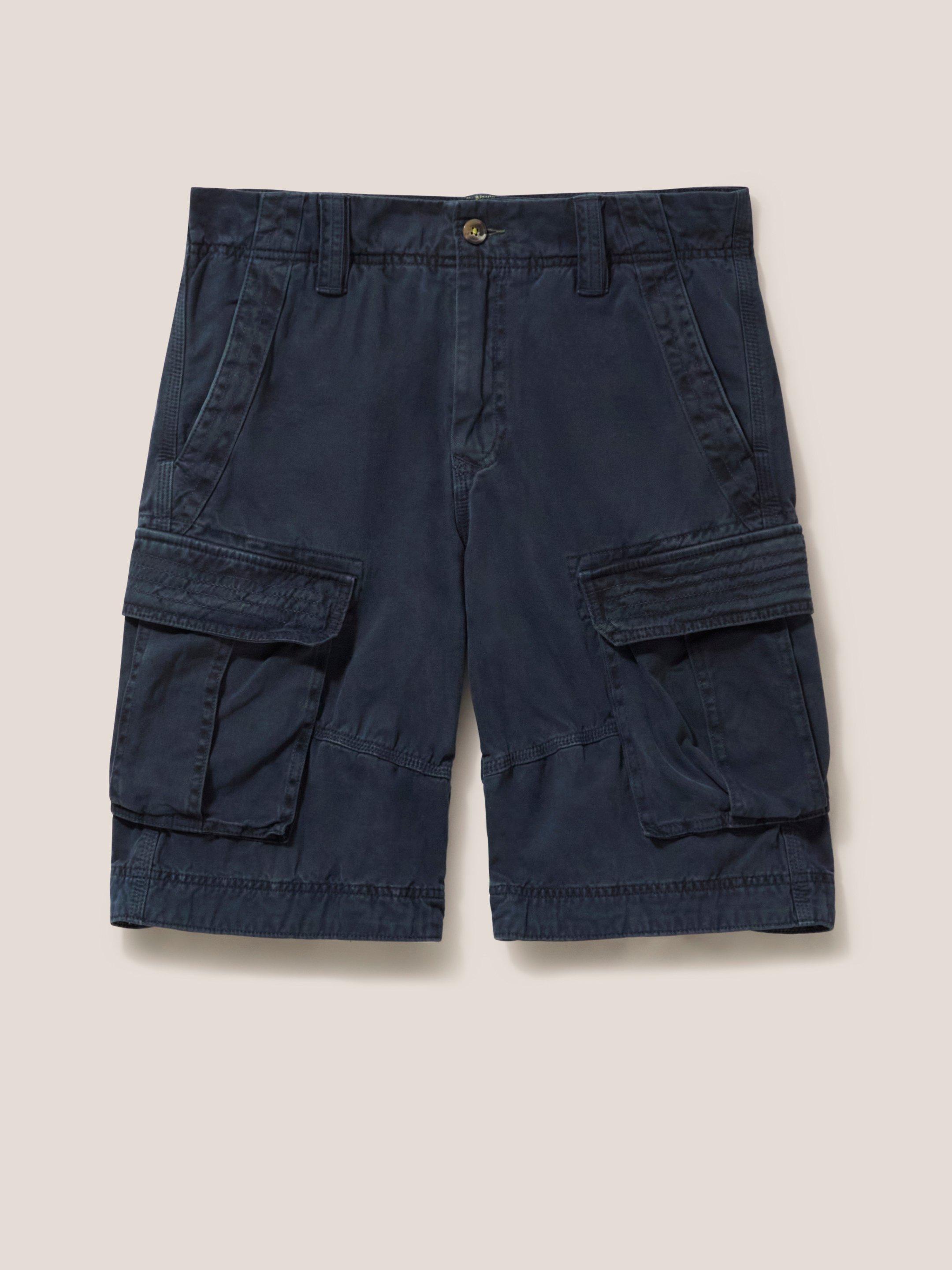 Halsall Organic Cargo Short in DARK NAVY - FLAT FRONT