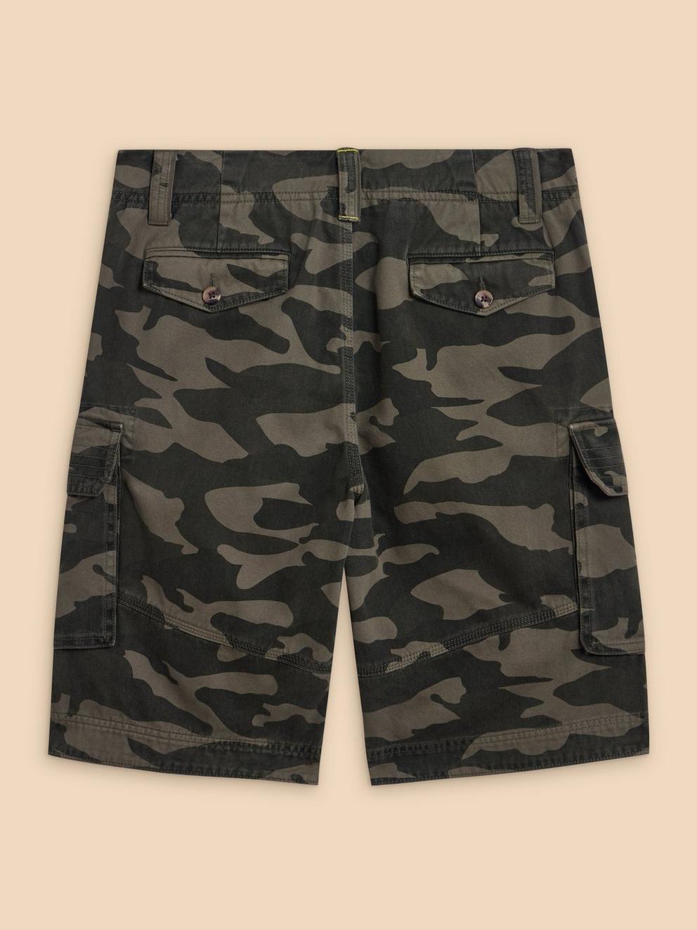 Halsall Organic Cargo Short in GREEN MLT - FLAT BACK