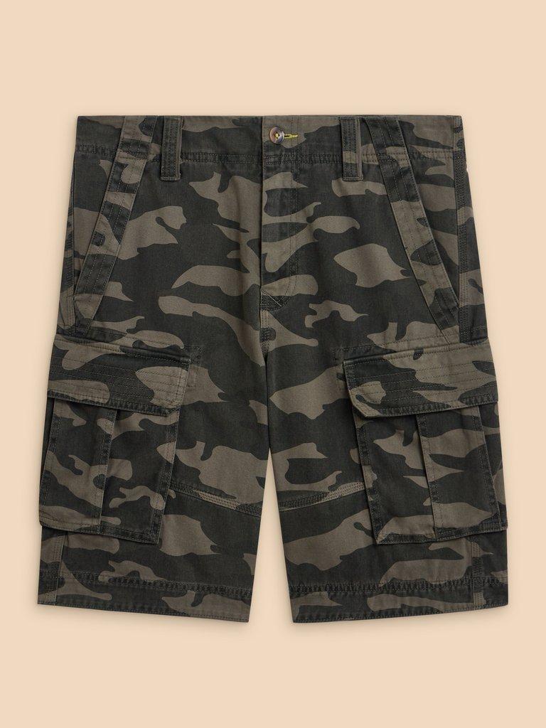 Halsall Organic Cargo Short in GREEN MLT - FLAT FRONT