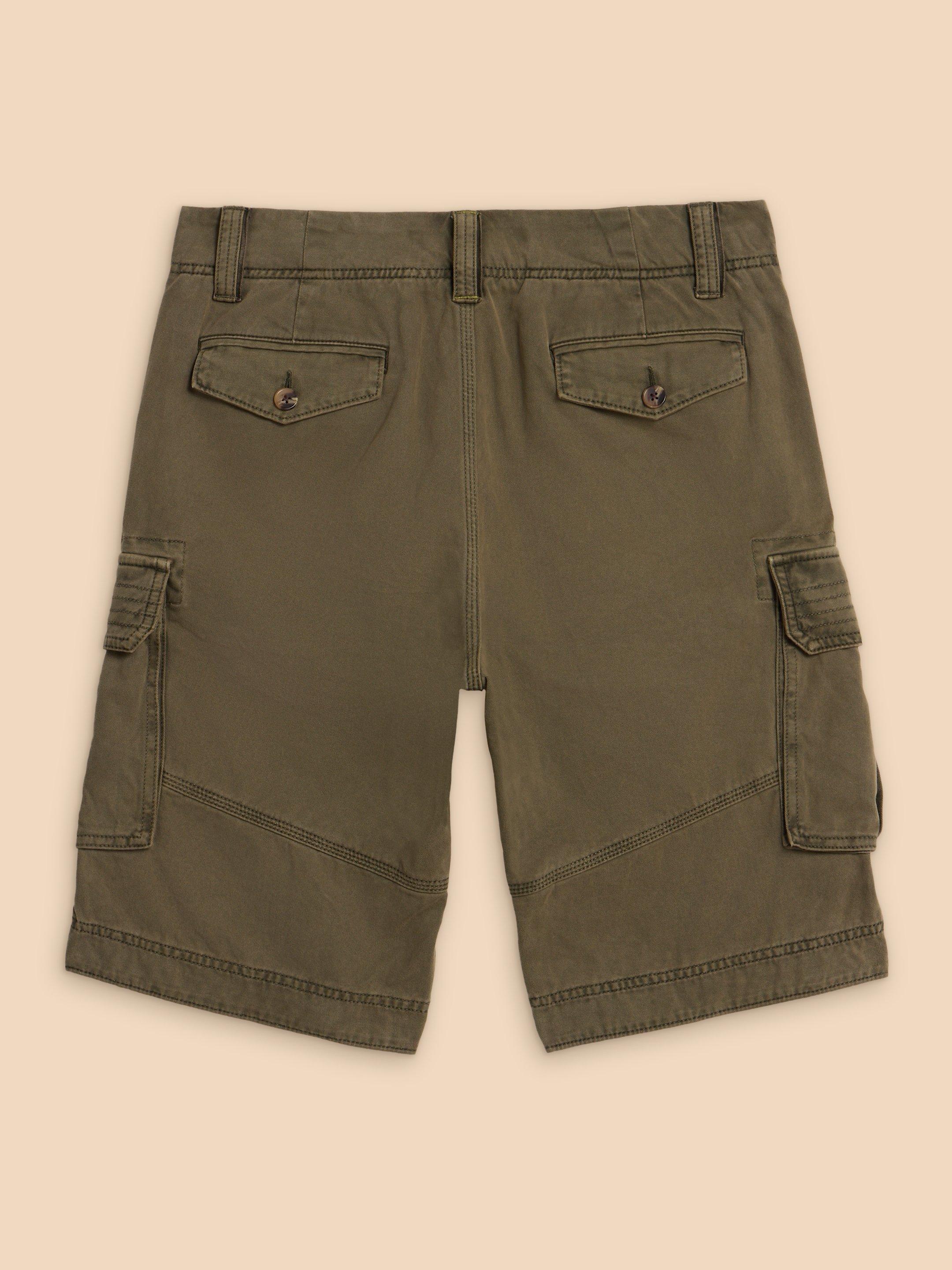 Halsall Organic Cargo Short in KHAKI GRN - FLAT BACK