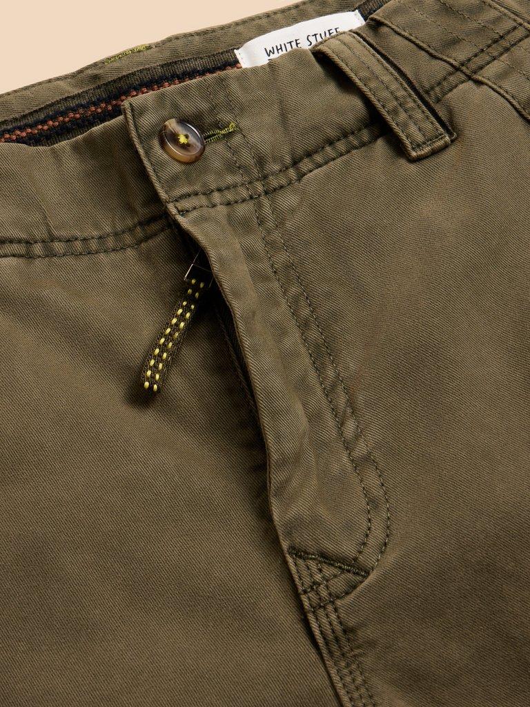 Halsall Organic Cargo Short in KHAKI GREEN | White Stuff