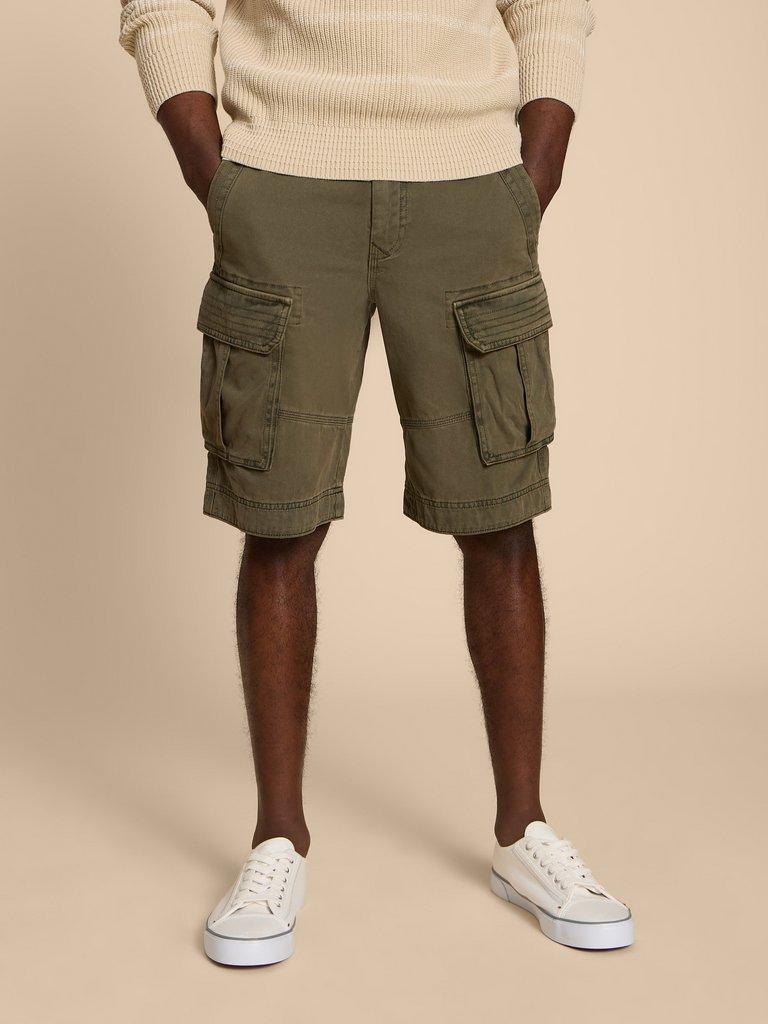 Halsall Organic Cargo Short in KHAKI GRN - MODEL DETAIL