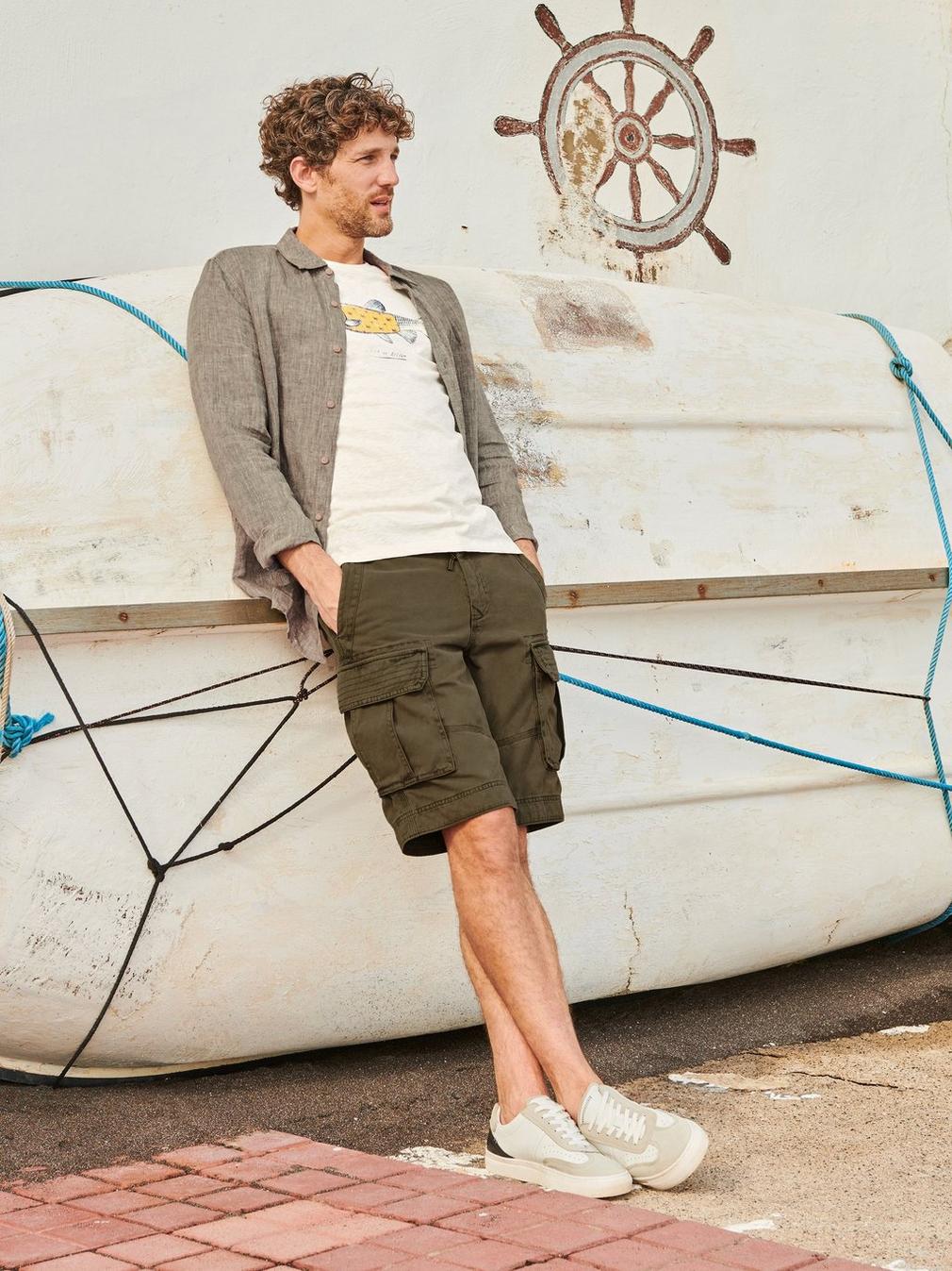 Halsall Organic Cargo Short in KHAKI GRN - MIXED