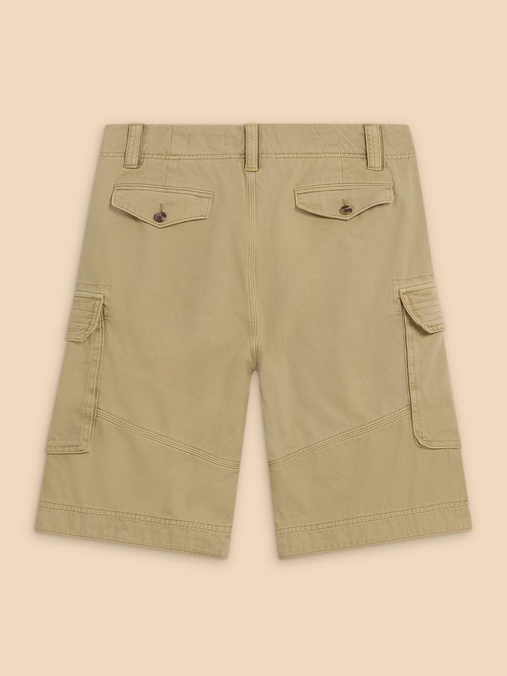 Halsall Organic Cargo Short in LGT NAT - FLAT BACK