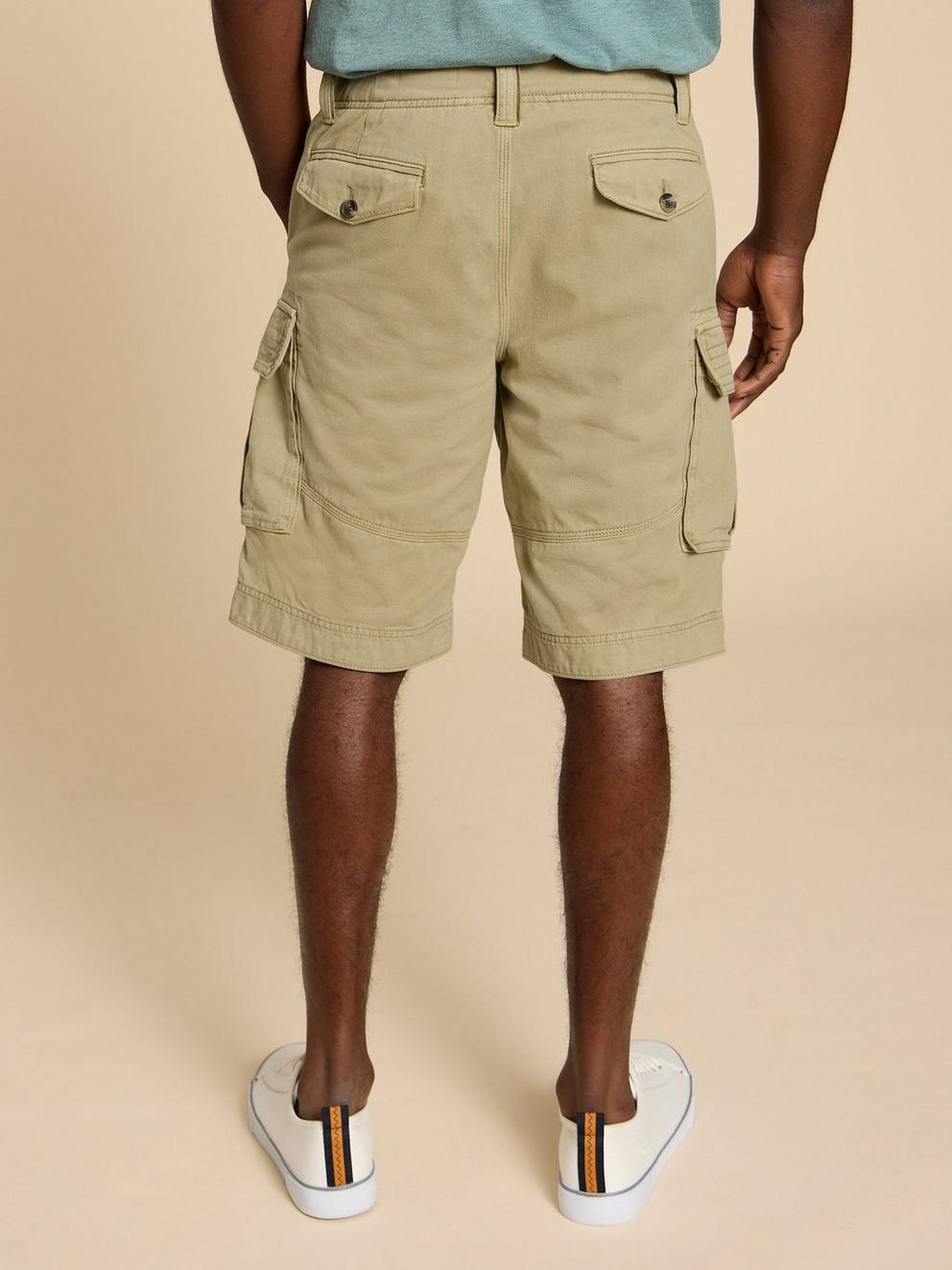 Halsall Organic Cargo Short in LGT NAT - MODEL BACK