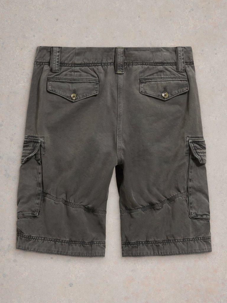 Halsall Organic Cargo Short in PURE BLK - FLAT BACK