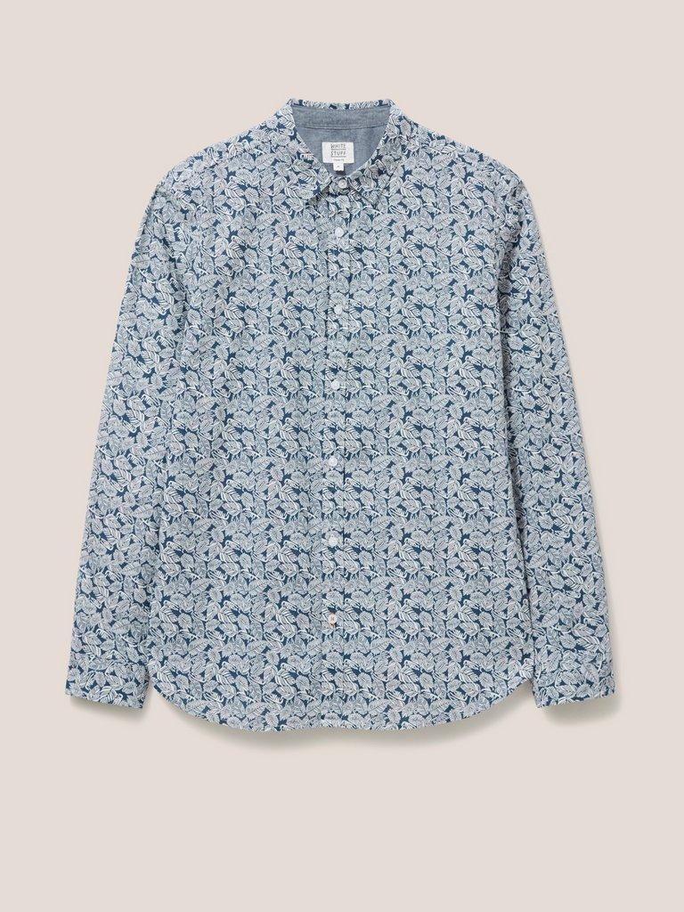 Chorley Leaf Printed Shirt in DEEP BLUE | White Stuff