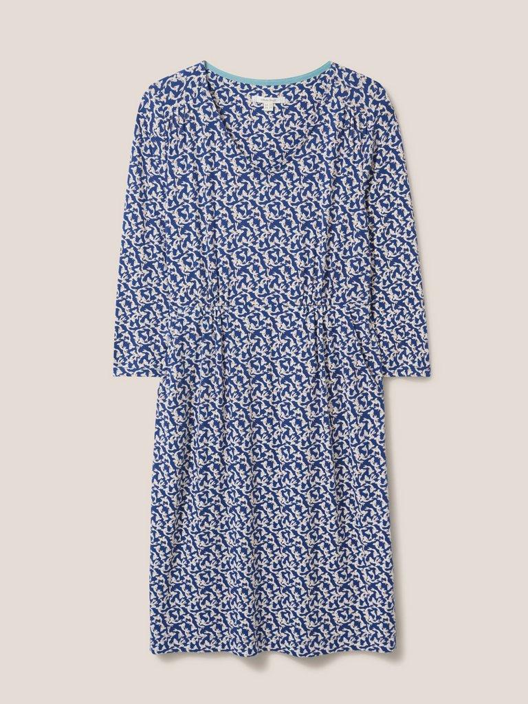 Tallie Jersey Dress Eco Vero in NAVY MULTI | White Stuff