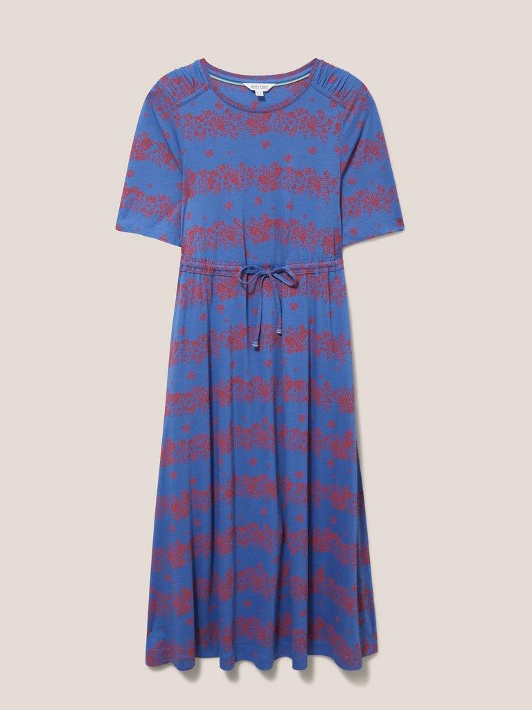 Nuelle Jersey Printed Dress in BLUE MLT - FLAT FRONT