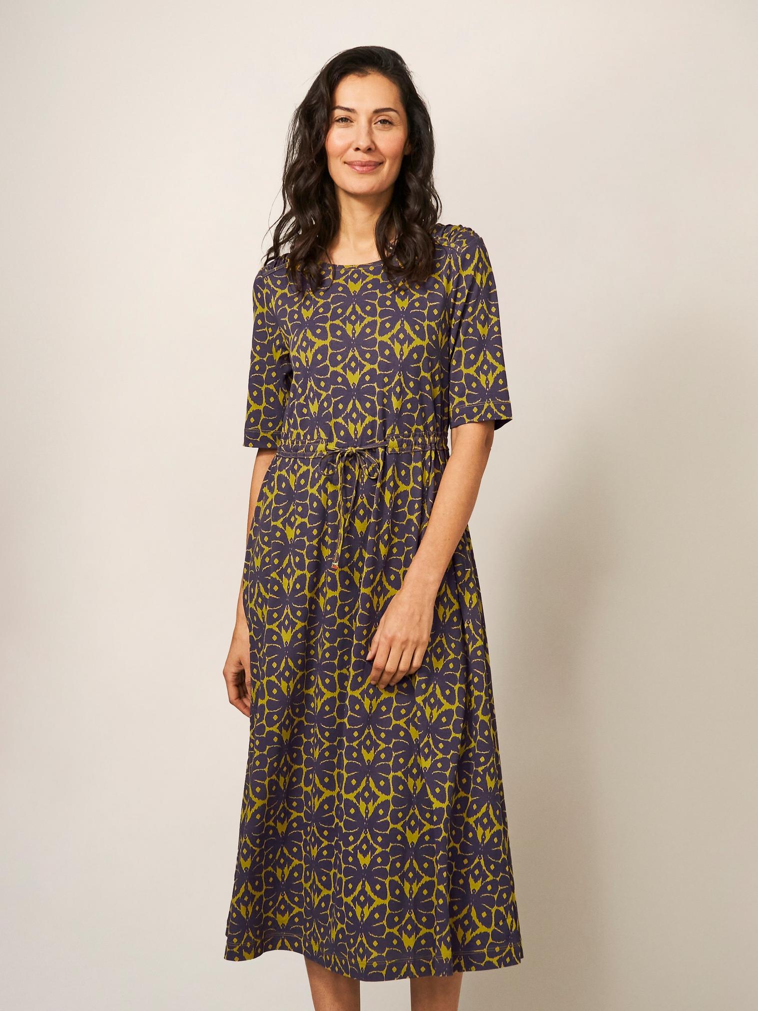 Nuelle Jersey Printed Dress in BLUE PR - LIFESTYLE