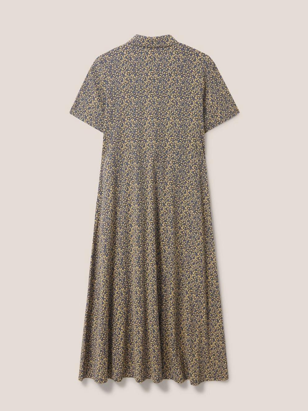 Rua Midi Dress in GREY MLT - FLAT BACK
