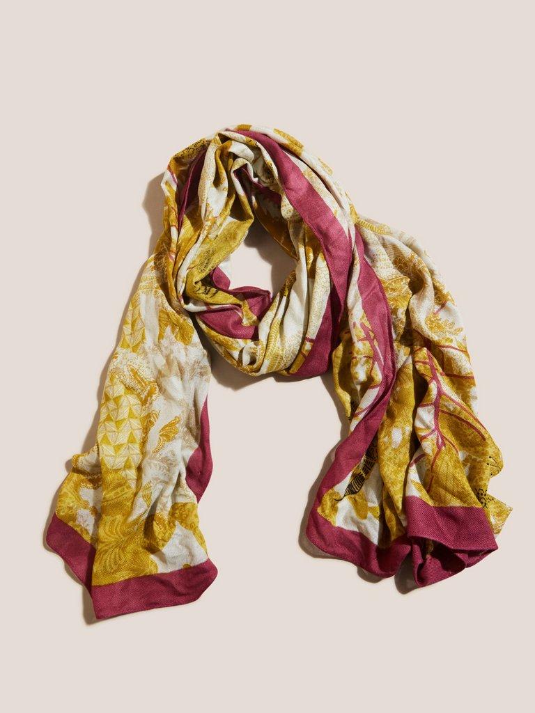 Edge Of The Sun Bamboo Scarf in NAT MLT - FLAT FRONT