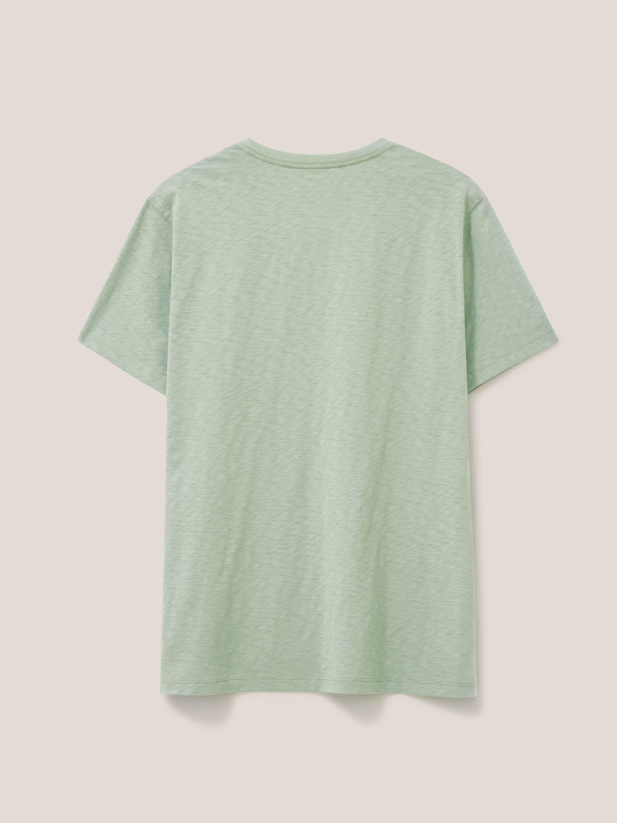 Palm Springs Graphic Tee in DUS GREEN - FLAT BACK