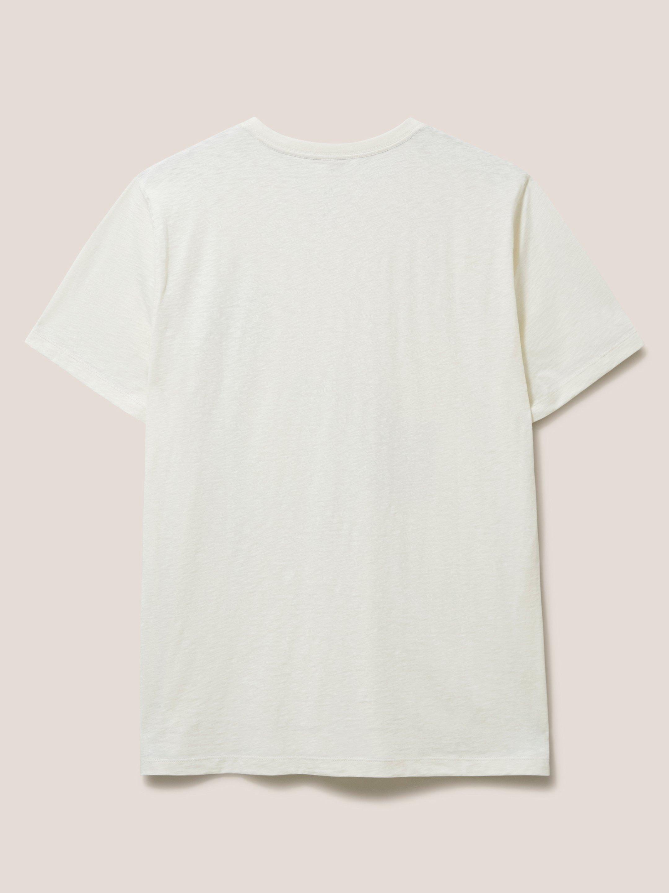 Palm Springs Graphic Tee in NAT WHITE - FLAT BACK