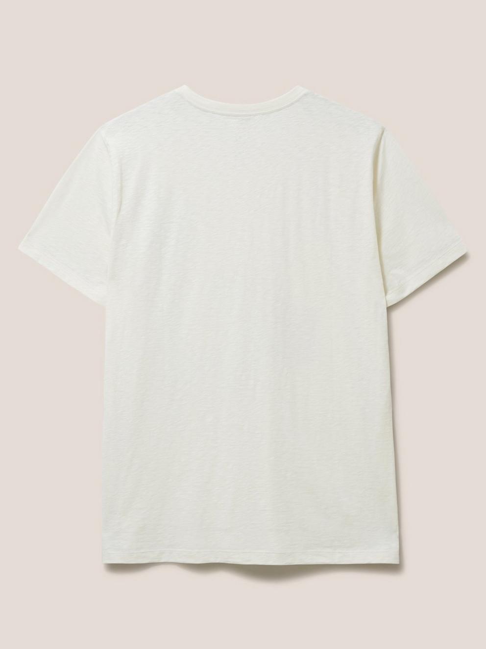 Palm Springs Graphic Tee in NAT WHITE - FLAT BACK