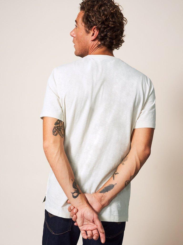 Palm Springs Graphic Tee in NAT WHITE - MODEL BACK