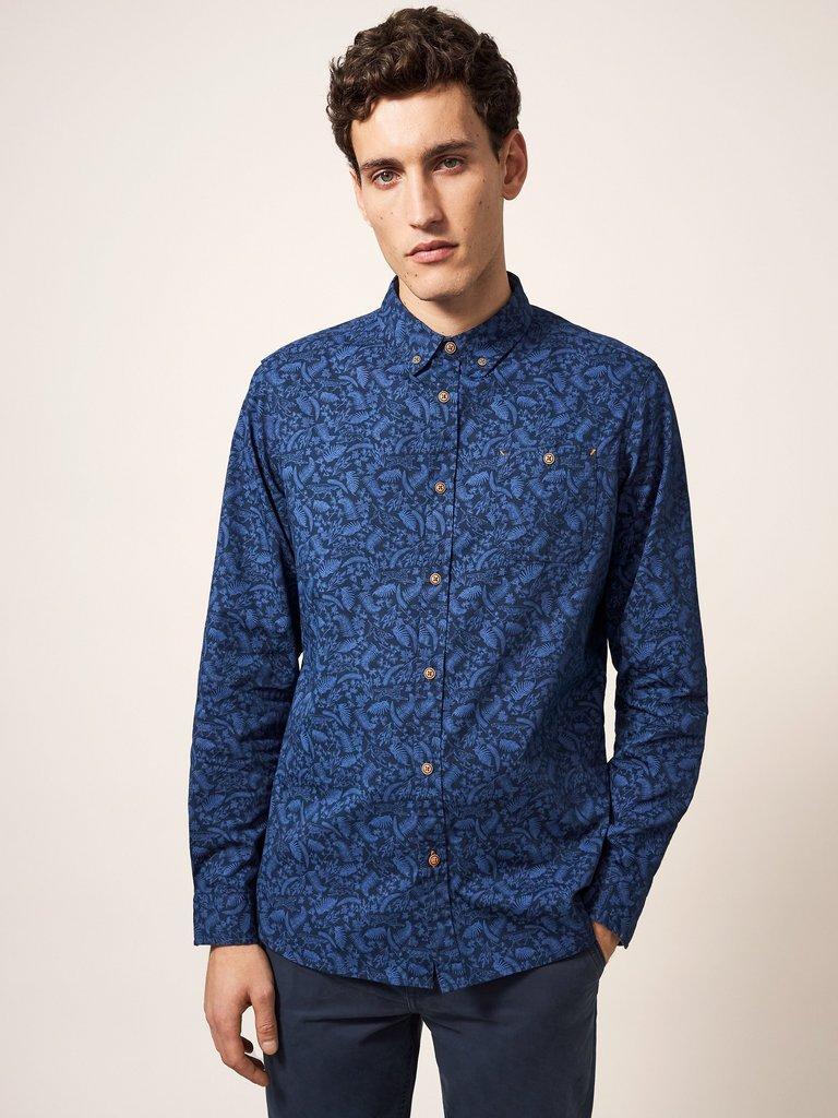 Bailey Dog Printed Shirt in DARK NAVY | White Stuff