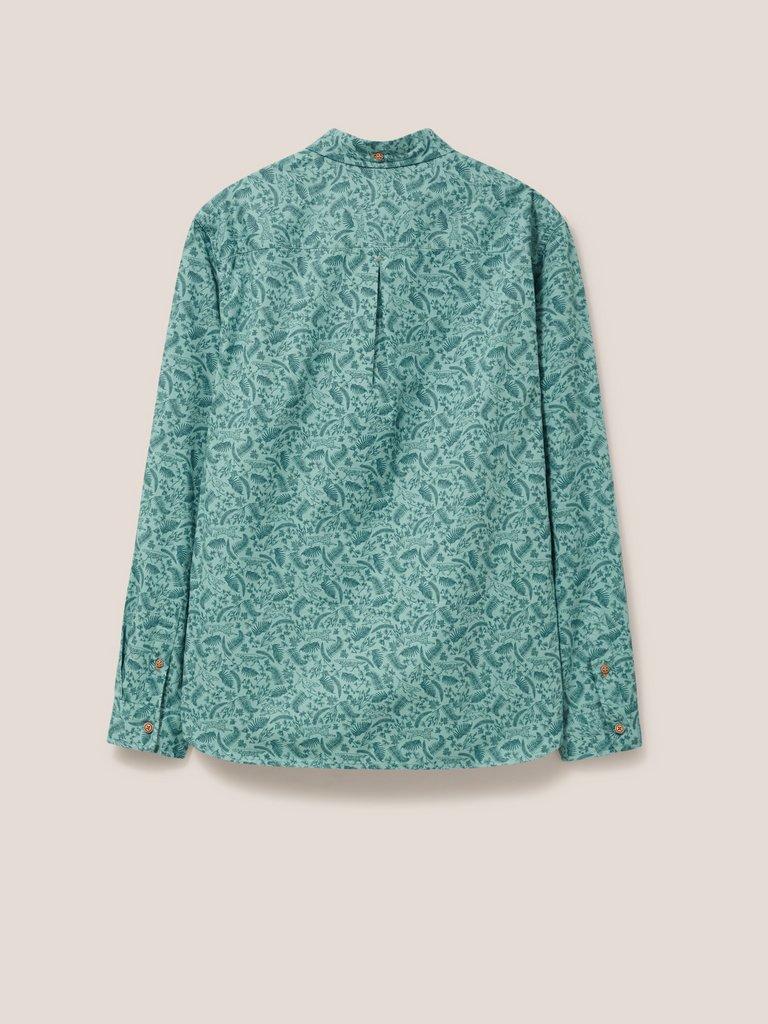 Bailey Dog Printed Shirt in MINT GREEN - FLAT BACK