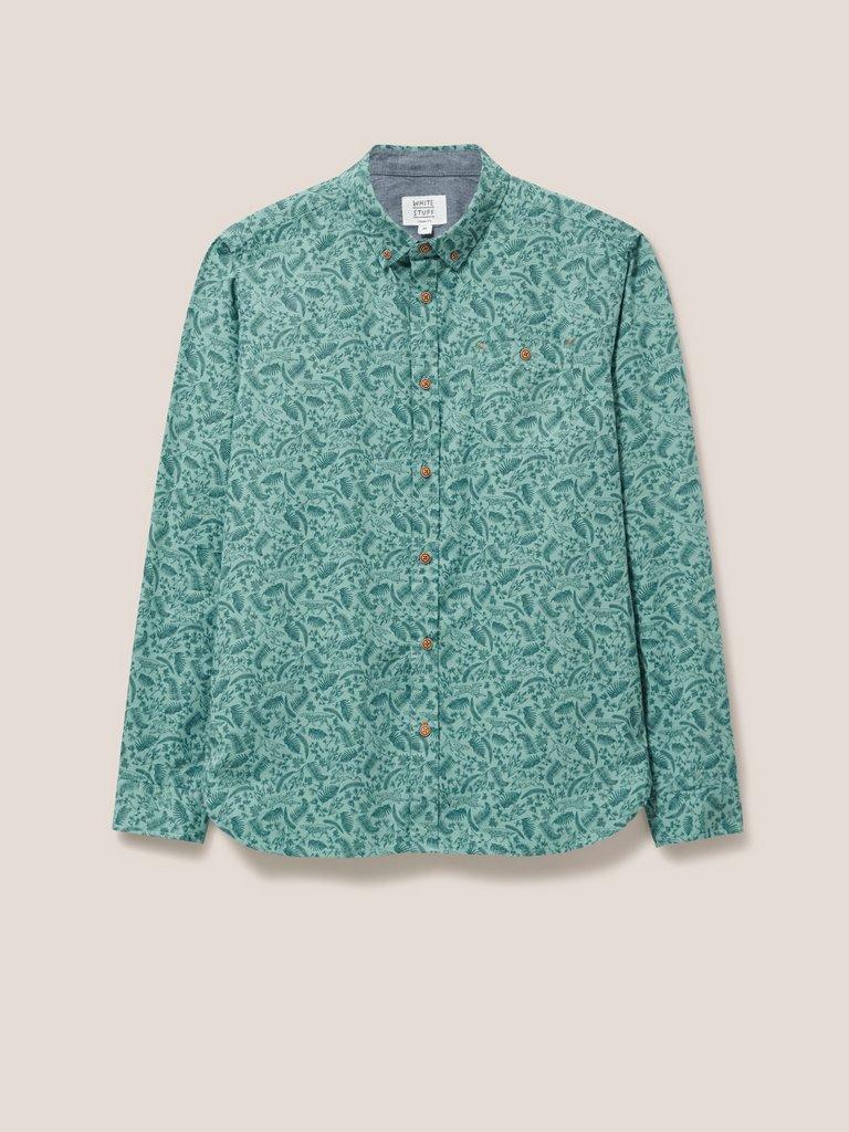 Bailey Dog Printed Shirt in MINT GREEN - FLAT FRONT