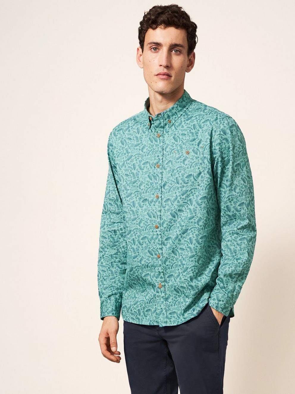 Bailey Dog Printed Shirt in MINT GREEN - LIFESTYLE