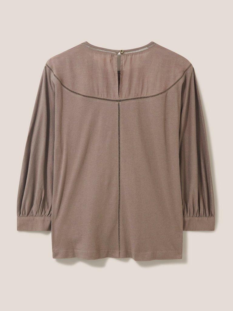 MOLLIE EMBROIDERED TOP in NAT MLT - FLAT BACK