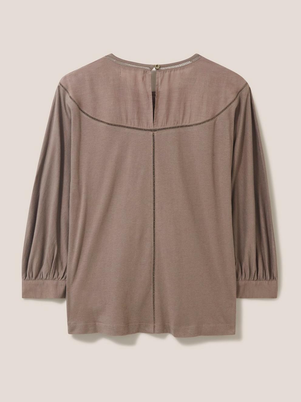 MOLLIE EMBROIDERED TOP in NAT MLT - FLAT BACK