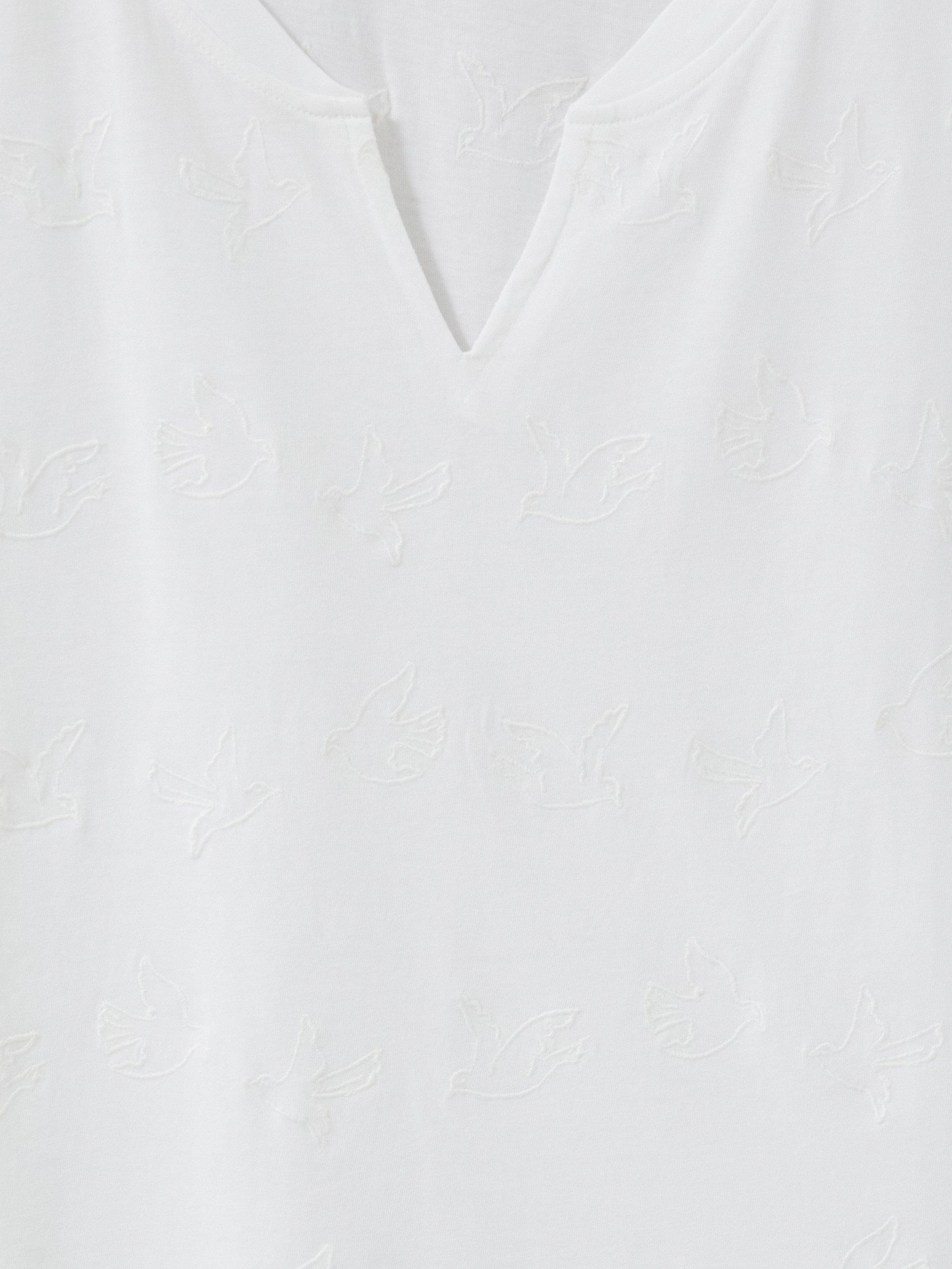 Nelly Embroidered Tee in NAT WHITE - FLAT DETAIL