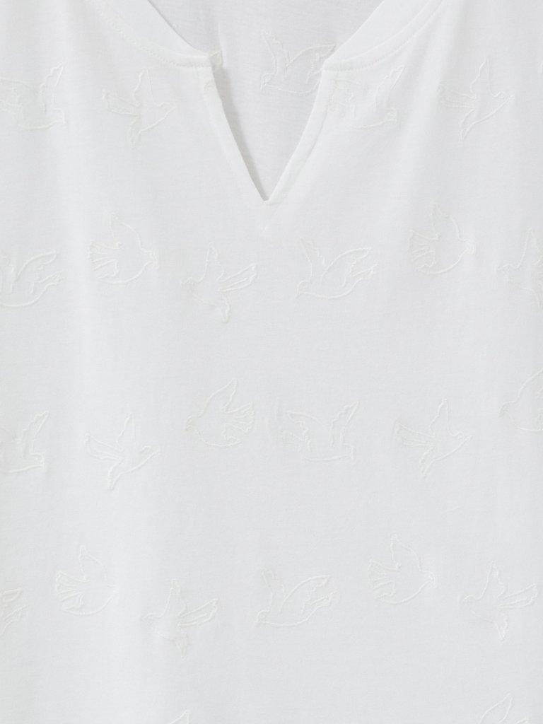 Nelly Embroidered Tee in NAT WHITE - FLAT DETAIL