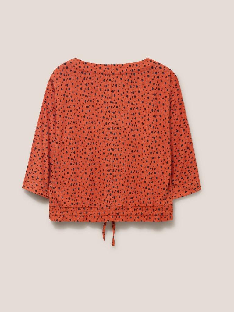 MADDIE MIX TOP in CORAL MLT - FLAT BACK