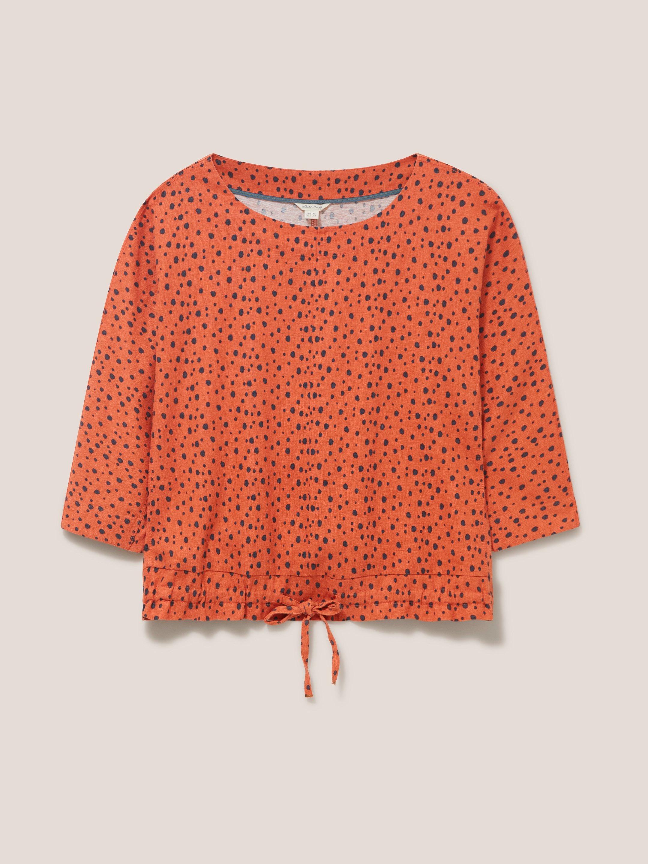 MADDIE MIX TOP in CORAL MLT - FLAT FRONT