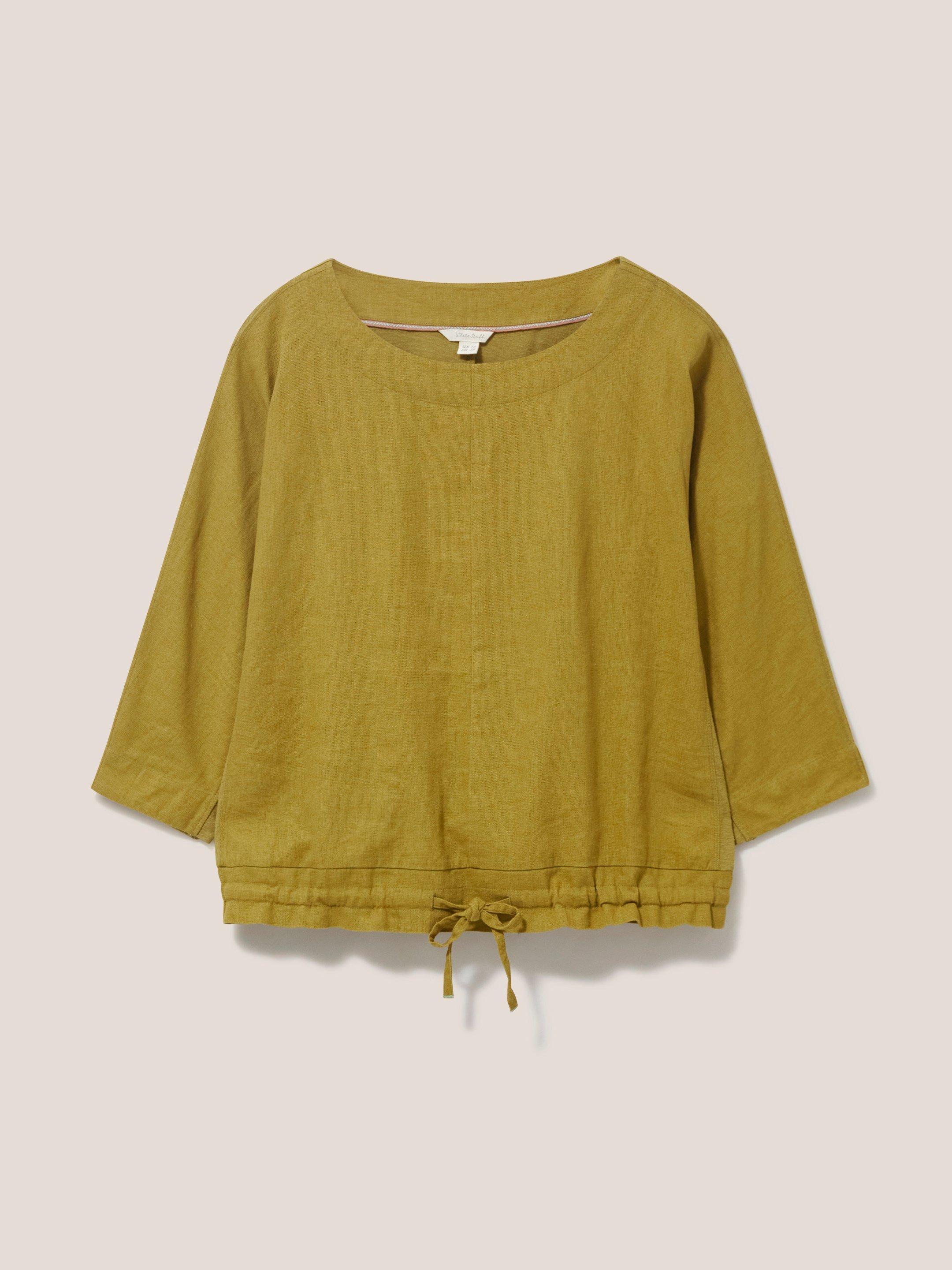 MADDIE MIX TOP in MID GREEN - FLAT FRONT