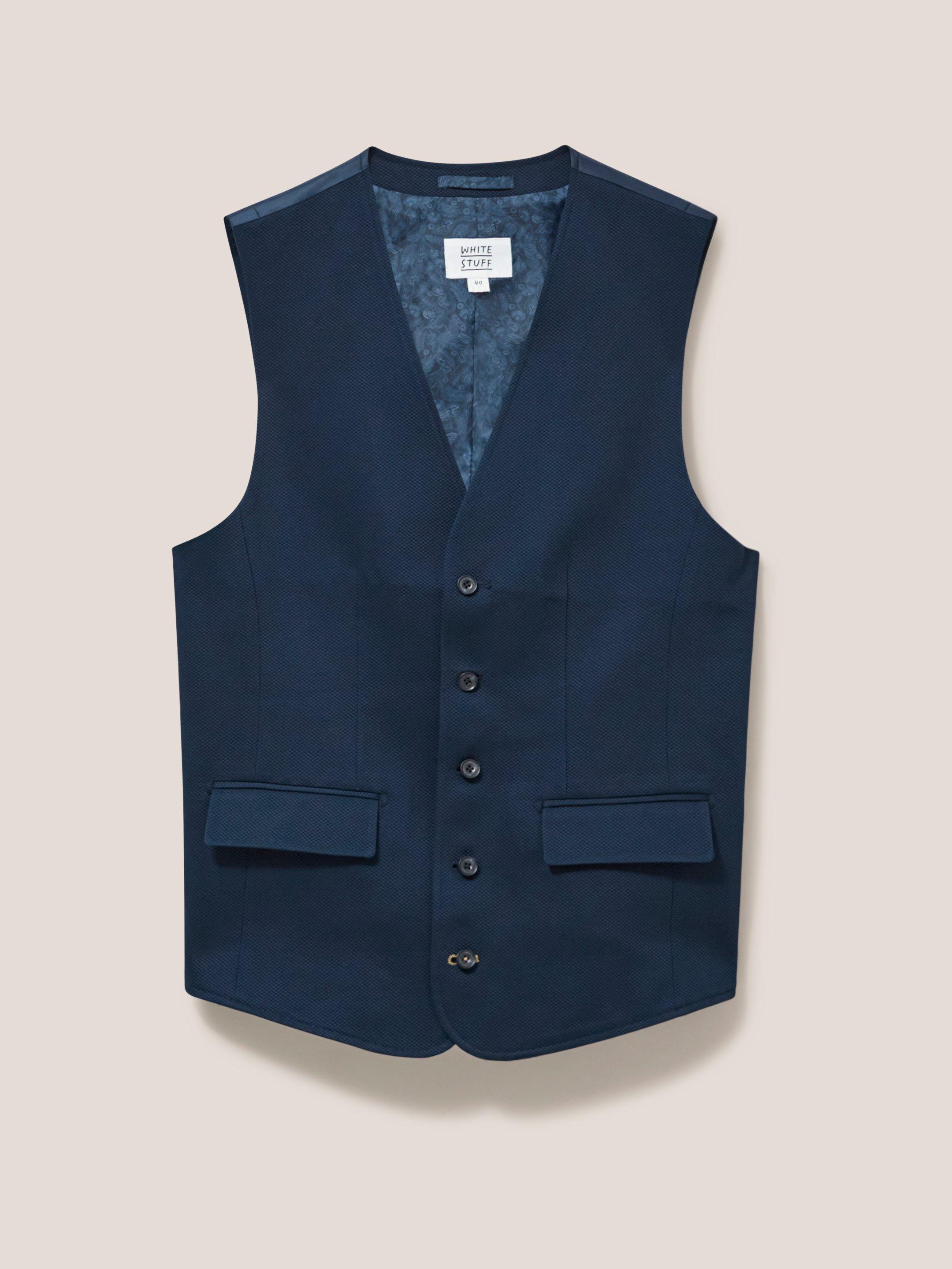 York Waistcoat in DARK NAVY - FLAT FRONT