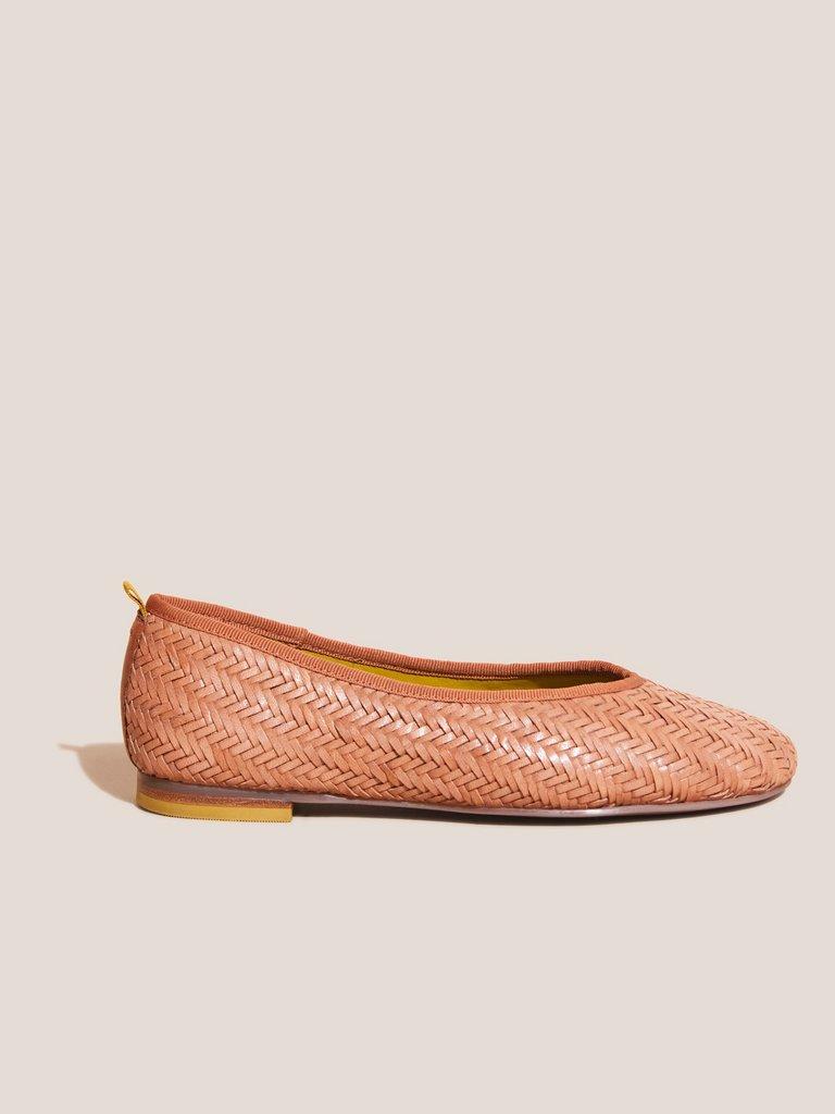 Tan leather ballet pumps online