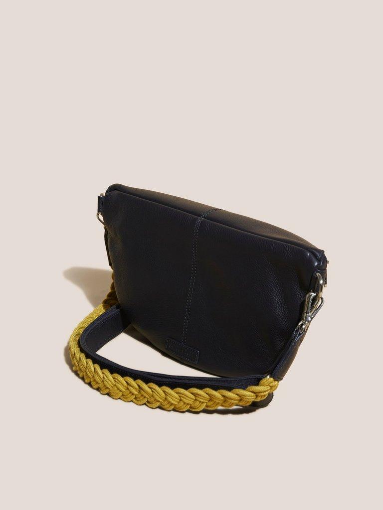 Sebby Leather Sling Bag in DARK NAVY - FLAT FRONT