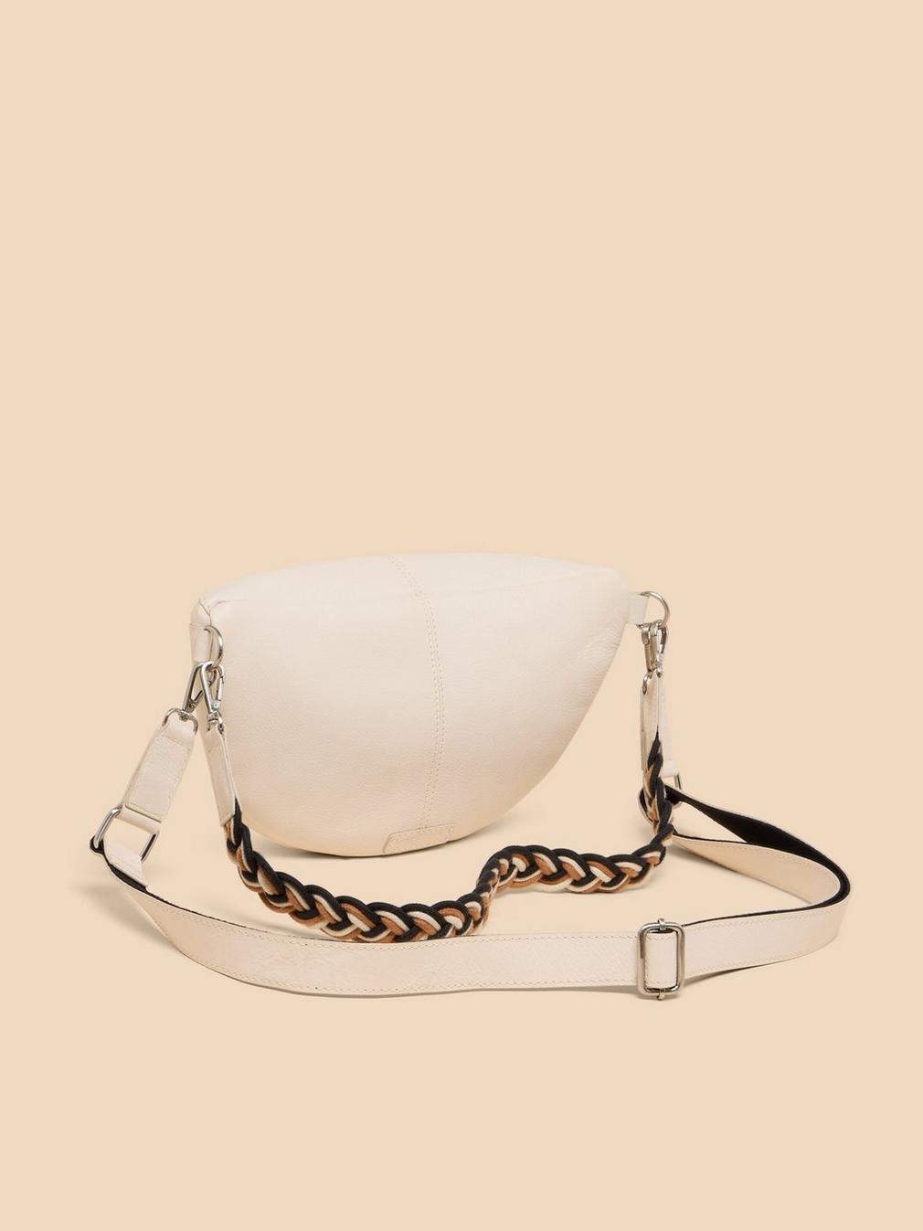 Sebby Leather Sling Bag in NAT MLT - FLAT BACK