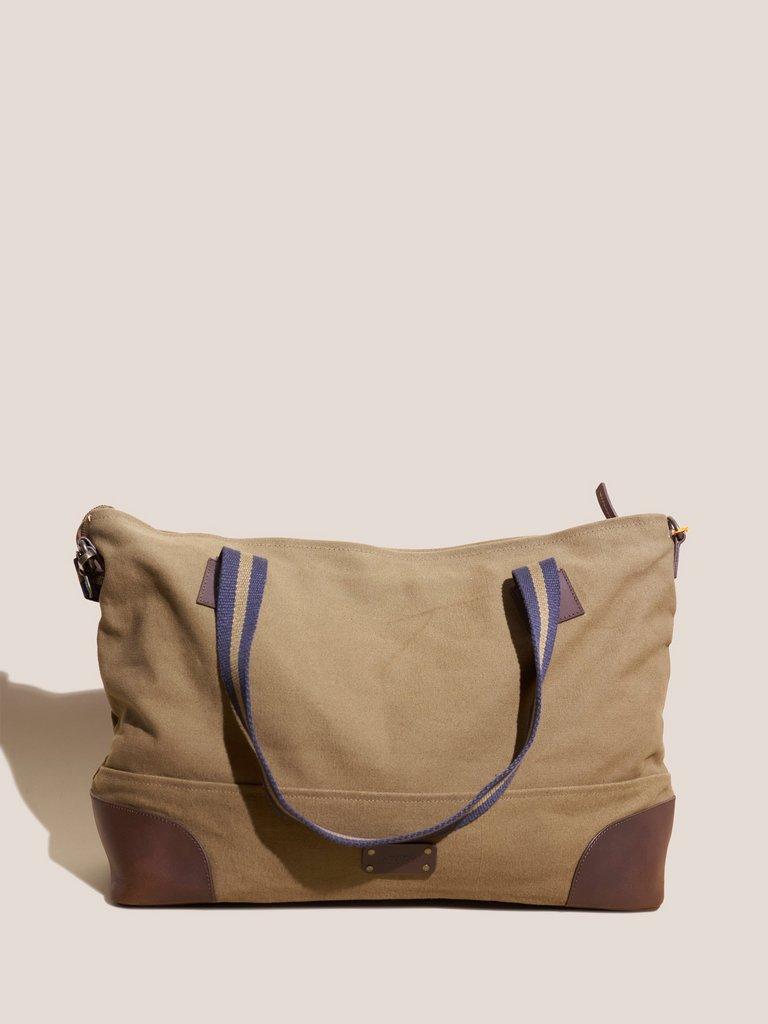 Canvas Holdall in LGT NAT - FLAT BACK