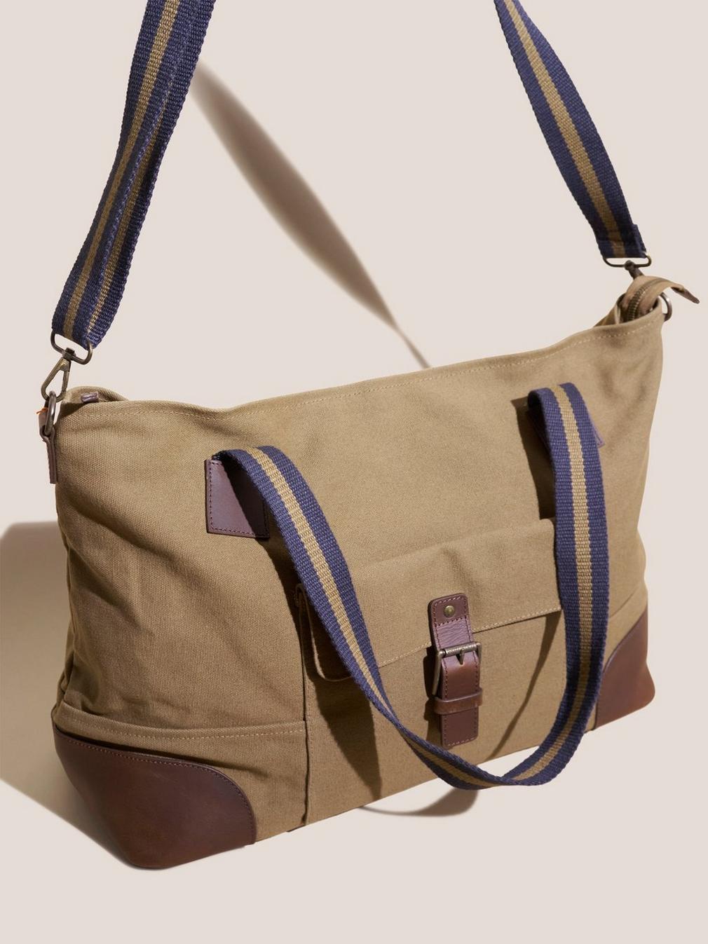 Canvas Holdall in LGT NAT - FLAT FRONT